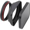 Generico Compatibile con il paraluce for fotocamera Fujifilm X100 X70 | Cappuccio quadrato in metallo, fornito con cappuccio e anello adattatore da 49 mm(LH-X200B-Cap)