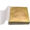 LUNYY Lamine di Rame variegate Fogli di Foglia d'oro per Decorazioni per Unghie in Carta Artigianale Ceramica Doratura Domestica 50 Pezzi Foglie di Bronzo 14X14 cm
