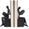 oliruim Fermalibri in ferro con coppia di lettura, decorazione unica retrò per uomo e donna, decorazione per libreria, scrivania da ufficio, soggiorno, camera da letto, 1 paio (fermalibri da lettura)
