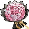 LARDUX 24 rose glitterate, bouquet di rose artificiali, bouquet di rose scintillanti, fiori scintillanti, fai da te, per compleanno, anniversario, San Valentino, rosa A