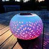 HULA Lampada da Tavolo per Esterni in Mosaico Solare, Luci da Giardino a Sfera in Vetro a Mosaico Solare Impermeabili (E)