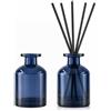 DEARBAG 2 PCS Bottiglie di Diffusore Nero Vetro Vuote per Diffusori, 150ML Flaconi per Diffusore in Vetro, Contenitore per Oli Essenziali Aromaterapia Vaso Fragranze per la Casa (Blu scuro)