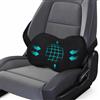 WEFHEF Cuscino Sedile Auto, Cuscino per la Schiena per la Guida, Cuscino Lombare per Auto Con Memory Foam e Cinturino Regolabile, Cuscinos Sedia Ufficio Ergonomico, Cuscino Per Coccige 44 * 24 * 9.5cm