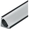 RISHORI Profilo LED a Forma di V da 3,3 Piedi/1 Metro con diffusore in Alluminio Bianco Latte, Canale per Striscia LED, diffusore per Illuminazione angolare,8mm*8mm Black Slot