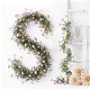 Qivra 2 fiori artificiali viola, 2,4 m, 236 fiori artificiali da balcone, resistenti ai raggi UV, fiori artificiali come veri, per balconi, fioriere da balcone, per interni ed esterni