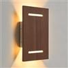 JaneYi Applique Legno Scuro Moderna Lampada da Parete LED per Interni 7W 3000K | JaneYi Luce Calda Illuminazione Su e Giù per Camera da Letto Soggiorno Corridoio Scala