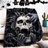 WZXGHE Coperta Halloween 130x150,Morbida Sofficeo Zucca,Fantasma Pipistrello Motiv flanella Plaid,Per HalloweenCopridivano (Halloween-E, 130x150cm)
