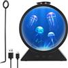 mumisuto Lampada Medusa, 7 Colori, 2 Modalità LED Jellyfish Lamp Lampada Acquario Meduse, Luce Notturna Bambini per Decorazione di Casa, Ufficio, Idee Regalo Donna Uomo Amica Compleanno (Nero)