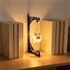 LKHYUKU Enchanted - Mini lanterna da appendere per libreria, lampada da lettura a LED, accogliente decorazione vintage con base in metallo, graziosa lanterna per angolo studio per leggere libri