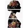 WANDIC 3 fogli di adesivi vintage da strofinare, con silhouette femminile, grandi, impermeabili, per mobili in legno, finestre, album di ritagli, 15 x 30 cm