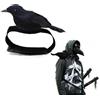 MAOSHYMS Accessorio Costume Corvo Nero con Tracolla, Decorazione Uccello Nero, Figurina Corvo, Accessorio Gotico per Halloween, Carnevale, Cosplay, Festa Horror, Giardino