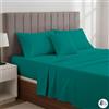 HABITA 33 HOME Lenzuola matrimoniali, cotone blend anallergico, Set letto matrimoniale completo di lenzuolo matrimoniale Sopra, Sotto con Angoli e Federe - Made in Italy (Verde Ottanio, MATRIMONIALE)