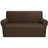Morbidissimi Copridivano 2 posti Comfort Elasticizzato da 110 a 180 cm T722 [Marrone]