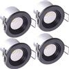 Yodave Set di 4 faretti da incasso a LED Piccolo Spot 3 W Set Faretti da Soffitto Mini Rotondo Faretto da incasso (Bianco Caldo)