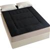 FISHDRU Materasso futon, materasso da pavimento giapponese, letto da pavimento giapponese, letto tatami pieghevole, materassino arrotolabile, per camera da letto (verde, materasso completo (137 x 203