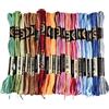 CABODYALS 18 matassa 6 fili Filo Da Ricamo Variegato Colorato Arcobaleno Sfumato Filo per Punto Croce Braccialetti Dells'Amicizia colonneti colonneti Spago Sfuso per Cucito A Mano Gioielli Artigianato