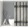 SDOTPMT 90x180cm Granaio Porta Tema Tenda doccia Vendemmia Grigio Di legno Tavola Tenda da bagno Rustico Cascinale Campagna Tenda da vasca per Bagno con ganci