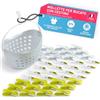 culiclean Mollette da Bucato con Cestino - 40x, grigio-verde-bianco | Porta Mollette Bucato da Esterno, Mollette Bucato Antisegno e Resistenti, senza BPA