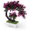 XBAIPIN Bonsai artificiale in plastica, albero di bonsai vero, piccole piante in plastica, allevia la fatica naturale, decorazione per piante per balcone, giardino, ufficio ornamenti
