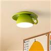 OOWOKS Plafonaio a LED rosso Creativo Lampada da soffitto Ceramica Tazza da caffè Design 3 temperature di colore (3000K/4500K/6000K) Illuminazione da soffitto moderna Lampadario per ristorante Caffè,Verde