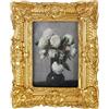 LuHeToz Cornice portafoto in resina decorata a mano con cavalletto, per tavolo e parete, cornice portafoto vintage, 6,3 x 8,9 cm, colore: oro