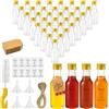 Nadisean 40 Pezzi Mini Bottiglie per Liquore 50ml, Mini Bottiglie Alcolici di Plastica, Riutilizzabile Bottiglie da Riempire Trasparenti con Tappi, Etichette, Spago, Imbuto, per Matrimoni Feste