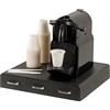 Baroni Home Porta Capsule Caffè Professionale con 3 Cassetti, Porta Capsule con Divisione a Scomparti, capacità 48 capsule, Organizzatore per Caffetteria con Cassettiera, 30x33x5 cm, Nero