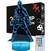 Magiclux Giocatore di Calcio Luce Notturna Lampada di Decorazione 16 Colori Multicolore, Telecomando, Plastica
