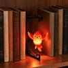 LKHYUKU Enchanted - Mini lanterna da appendere per libreria, lampada da lettura a LED, accogliente decorazione vintage con base in metallo, graziosa lanterna per angolo studio per leggere libri, rossa