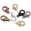 GIVBRO 50 moschettoni per Gioielli e Portachiavi DIY, Colore Casuale, 21mm | 12 x 21 mm, leva a molla, piccolo anello di fissaggio, colori assortiti inviati a caso, per ciondoli, zip e hobby creativi