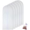 HomeClean Borsa porta abiti Borsa lunga trasparente Sacchetti per indumenti antipolvere e antitarm (60cmx 153cm + Cedar Balls, White)
