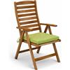 POKAR Cuscino per Panca 50x50 cm | Sfoderabile con Lacci Antiscivolo | Seduta per Panchina, Panca da Giardino, Dondolo, Sedia | Interno ed Esterno | OEKO-TEX | Prodotto nell'UE | Verde