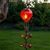 Festive Lights - Palloncino ad Aria Calda Rosso Solare da 1,15 m con Girello Vento con 20 LED Color Ambra, Effetto Fiamma Tremolante, Resistente alle Intemperie - IP44 Ornamento da Giardino Esterno