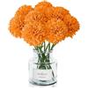PANYI 12 Fiori Artificiali per Cimitero Confezione Ortensie Artificiali Fiori Finti Ortensie Ideali per Composizioni Floreali Decorazioni per Feste in Giardino Matrimoni Centrotavola (Arancione)