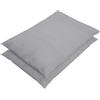 HABITA 33 HOME Coppia Federe Coordinate 100% Cotone Grigio | Lenzuola Letto Traspirante ed Anallergico Biancheria da Letto e Federe Coordinate 100% Cotone