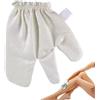 Generic Guanti in seta grezza, guanti da spa per spazzolatura a secco, guanto in seta naturale, massaggio nutriente della pelle con fascia elastica per il polso, bagno di lusso, ideale per trattamenti spa e