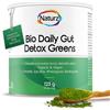 Naturz Bio Daily Gut Detox Greens | Mix superfood verde bio: erba di grano, erba d'orzo, spirulina, clorella e lucuma - vegan, senza glutine, 25 porzioni