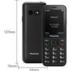 PANASONIC cellulare pulsante SOS per anziani Nero - KX-TU250EXB