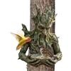 Generic Bigfoots - Scultura per uccelli a forma di muso di albero, alimentazione integrata per uccelli, scultura rustica antica con gancio nascosto per buco della serratura, arte da giardino per recinzione