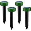 funfunfly 4X Repellente Solare per Talpe - Solare Repellente Zanzare - Repellente Ultrasuoni per topi, Impermeabile Scaccia Talpe Solare - circular