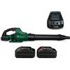 maryse Soffiatore per Foglie a Batteria 68VF, Motore ad Alta Efficienza con 9 Velocità Regolabili, 2 Batterie al Litio 5.0Ah Incluse, Kit Pulizia Giardino, Vialetti e Cortili, Leggero ed Ergono