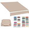Pkkiimor Ricambio Telo Tenda Da Sole a Bracci Estensibili per Esterno, Tessuto Di Ricambio per Tenda Da Sole Impermeabile per Patio, Terrazzo,Esterno,Giardino Telo Di Ricambio
