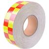 Reemky riflettente nastro di sicurezza 2x 9.8 ft giallo rosso notte avvertimento attenzione adesivo Conspicuity Checker marcatura decal sticker roll film Truck RV (5CM x 3M)