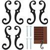 PH PandaHall 6pz Fermagli per Persiane Hardware Decorativo 16cm Nero Porta Fermaglio Persiane Chiusure Persianea Hardware per Restauro Persianes