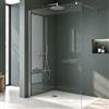 Mai & Mai Box Doccia Walk-In 80x200cm, Braccio di Sostegno 70-120cm, BRAM3 | Parete Doccia, Vetro Trasparente 8mm, Vetro di Sicurezza ESG, Rivestimento Nano, Bremen01K