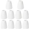 Keboyoe 10 Pezzi Paralume in Plastica Bianca Paralume Cilindrico in Plastica | 42mm Bianca a Testa Piana per Lampada da Tavolo, Parete, Sospensione Copertura di Lampada da Scrivania