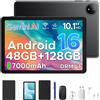 Luzglo P10 Android 16 Tablet 10 Pollici 48GB RAM 128GB ROM/2TB TF Gemini AI 90Hz