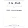 Alphonse Leduc Hyacinthe Eléonore Klosé | 15 Etudes Chantantes per Sassofono | Raccolta di 15 studi melodici per sassofono solo | Esercizi per articolazione fraseggio controllo del respiro estensione e tecnica