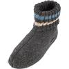 HAFLINGER Paul pantofola con collo in pura lana vergine grafite, taglia 42