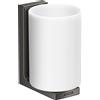 hansgrohe AXOR UNIVERSAL Rectangular godet à dents, métal, verre blanc, 42604330, 42604330